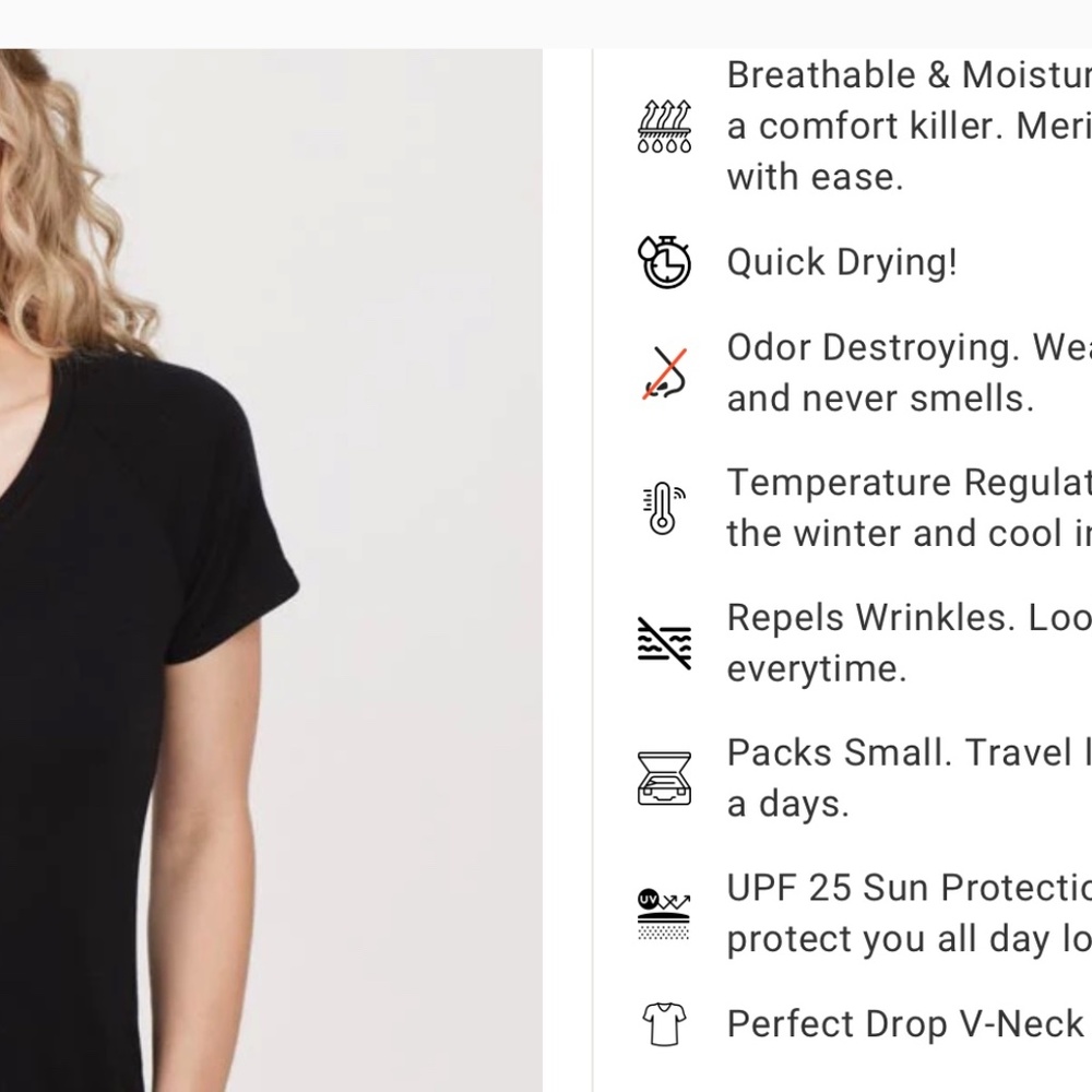Woolx Mia V Neck Top 2X Apricot